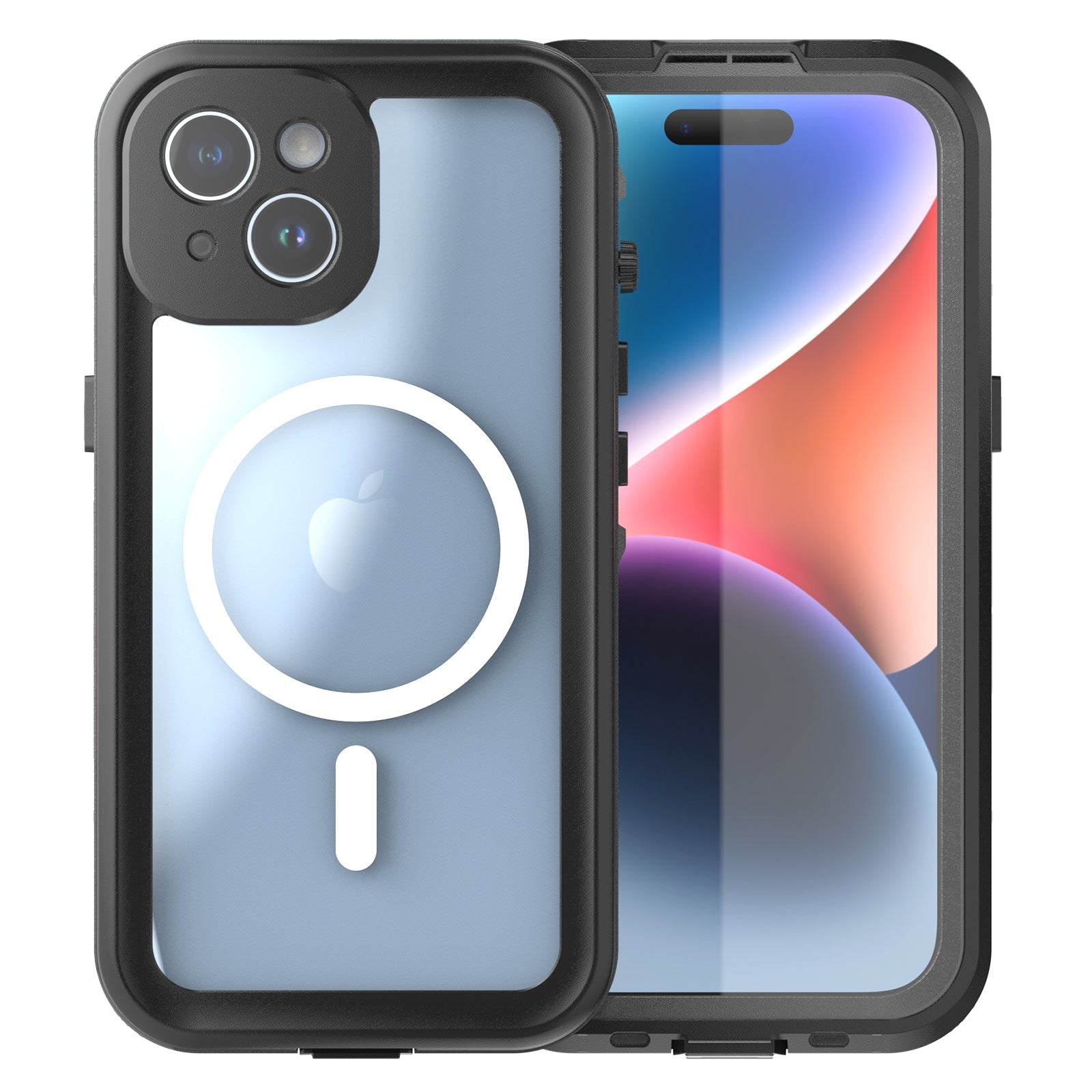 Apple Accessories-[Magsafe Compatible] Apple iPhone 15/15 Plus/15 Pro/15 Pro Max Redpepper Full Covered Waterproof Heavy Duty Tough Armor Case