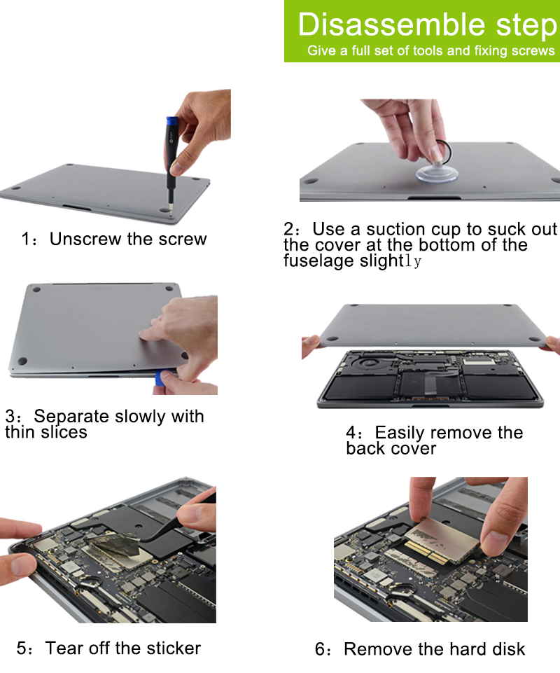 Apple Accessories-128GB/256GB/512GB/1TB SSD Hard Drive For Apple MacBook Pro A1708 (13-inch, 2017)