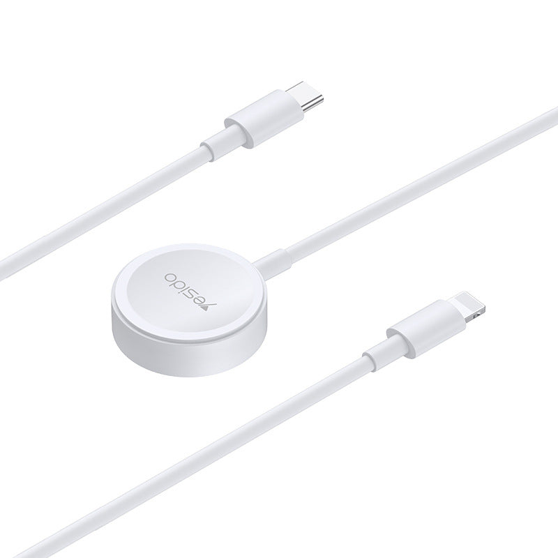 Apple Accessories-CA113 Yesido 2 in 1 Apple Watch Magnetic Wireless Charger Cable & USB C To Lightning Cable
