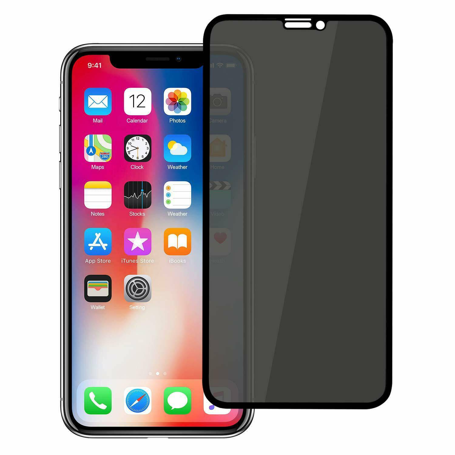 Apple Accessories-[9D Full Covered][Privacy] Apple iPhone 12/Mini/Pro/Max Full Covered 9H Tempered Glass Screen Protector