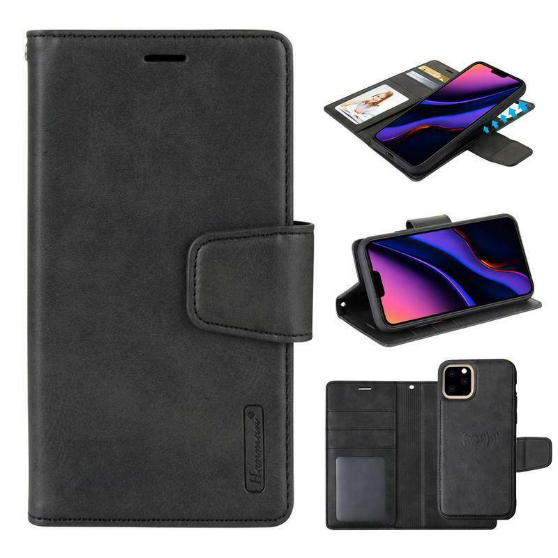 Apple Accessories-[2 in 1 Magnetic Detachable] Apple iPhone 13/Mini/Pro/Max Hanman Flip Wallet Leather Case