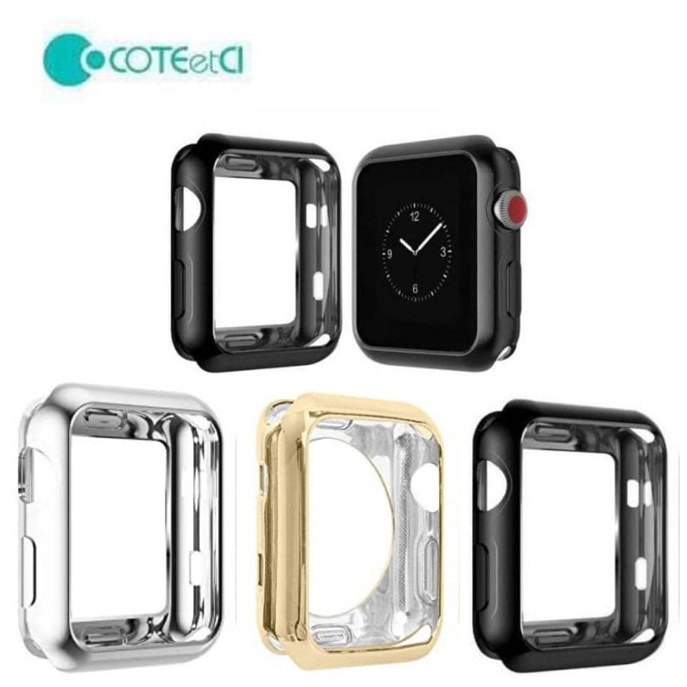 Apple Accessories-COTEetCI Apple Watch 4/5/6/SE 40MM/44MM Full Covered TPU Case