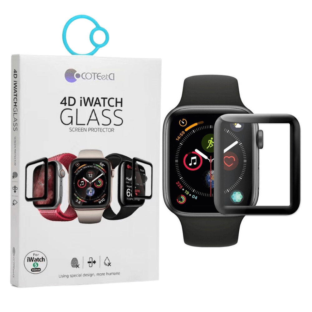 Apple Accessories-COTEetCI Apple Watch 4D Tempered Glass Screen Protector