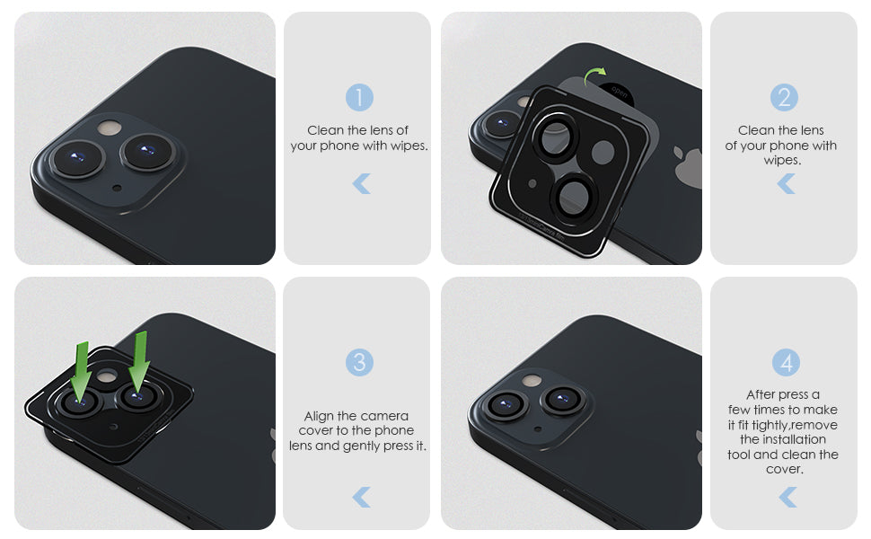 Apple Accessories-[Black Aluminium Alloy] Apple iPhone 14 Pro & 14 Pro Max Back Rear Camera Lens Glass Protector