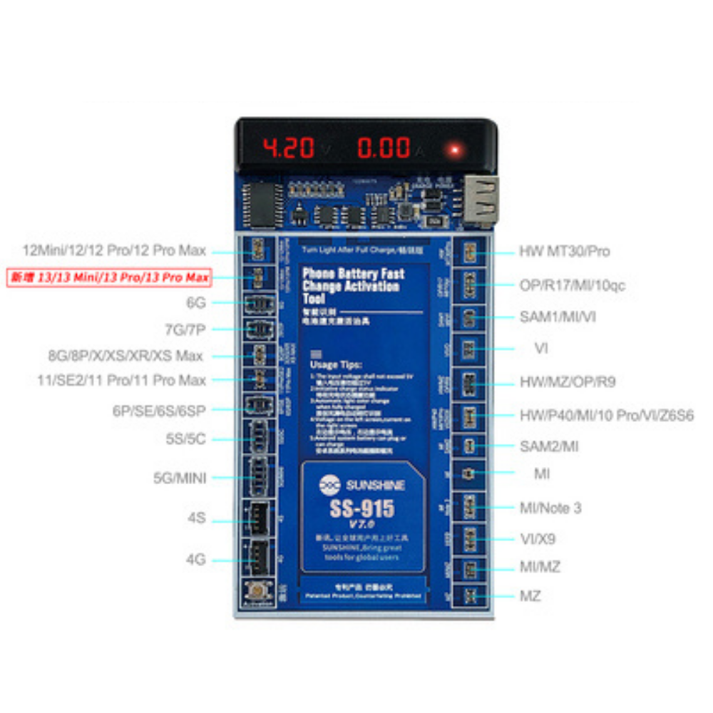 Apple Accessories-SS-915 Sunshine iPhone Apple Watch Samsung OPPO Sony Smart Phone Battery Fast charging Activation Board