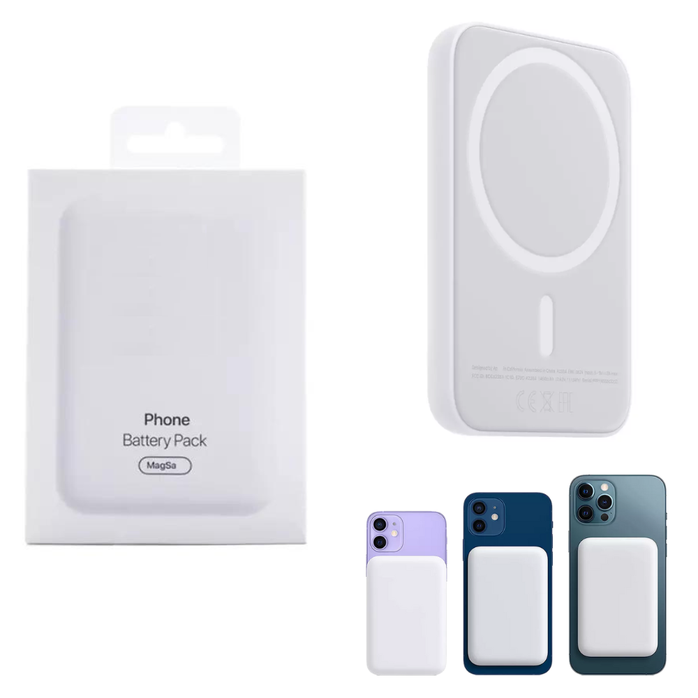 Apple Accessories-Magsafe Compatible1460 mAh Apple iPhone 12/13/14  Magnetic 15W Fast Charging Magsafe Mini Wireless Charger Power Bank Portable Charger