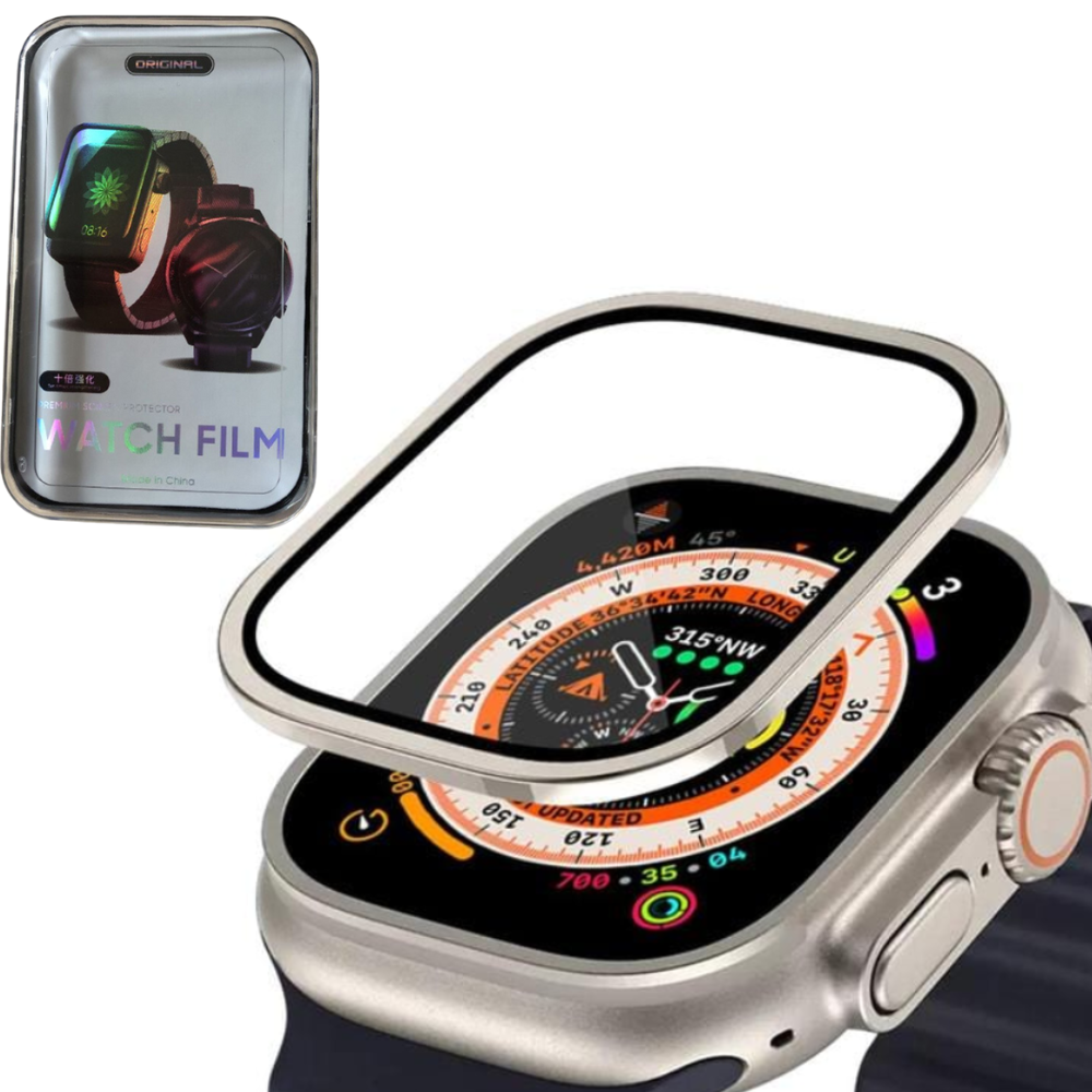 Apple Accessories-Full Covered Apple Watch 8 Ultra/ S8 Ultra 49mm 9H 3D Tempered Glass Screen Protector