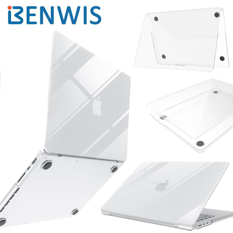Apple Accessories-Benwis Apple MacBook Pro 14" A2442 & A2779,  A2918,A2992 Crystal Hard Shell Thin Protective Case Cover